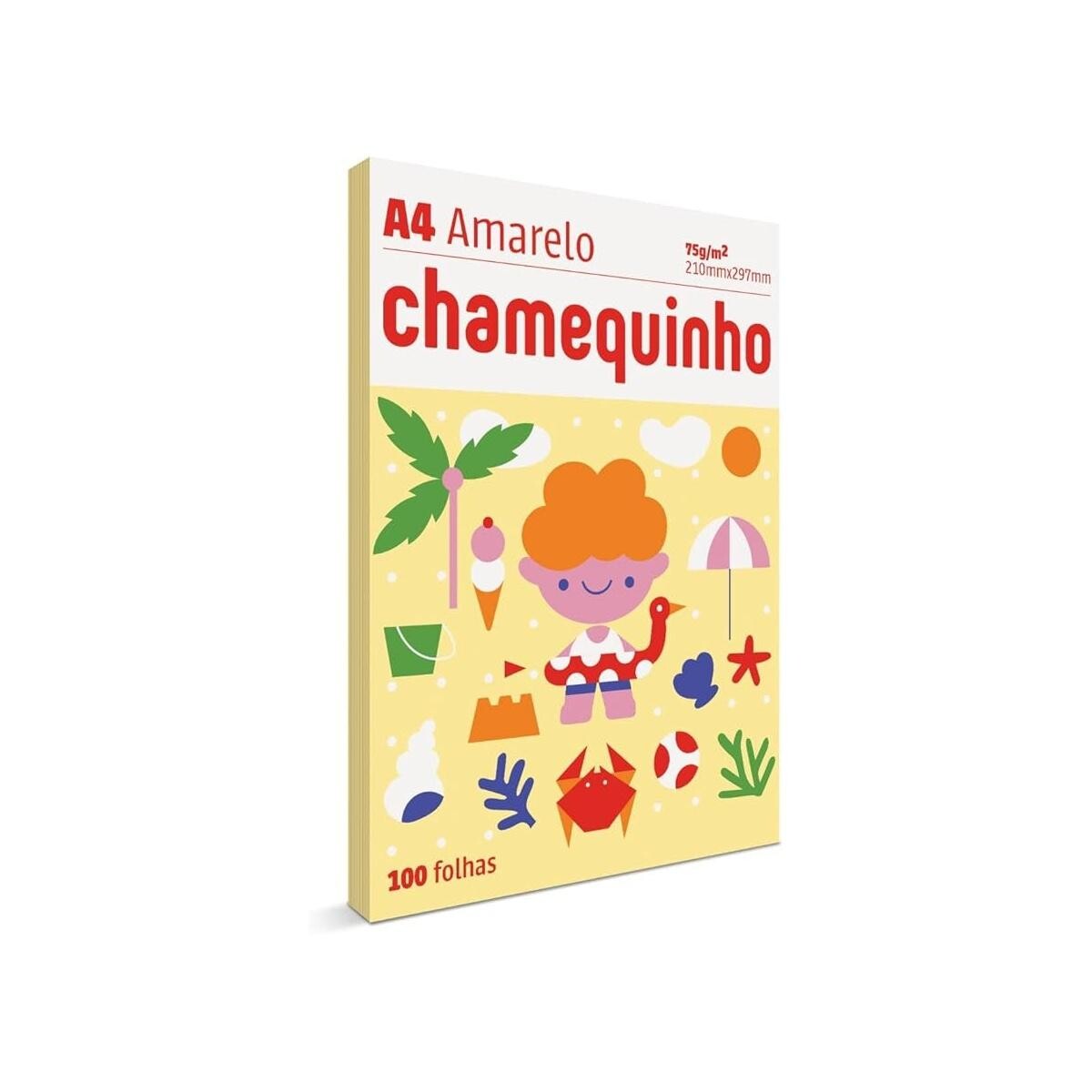 Papel Chamequinho A4 75g para Desenho e Atividades Escolares