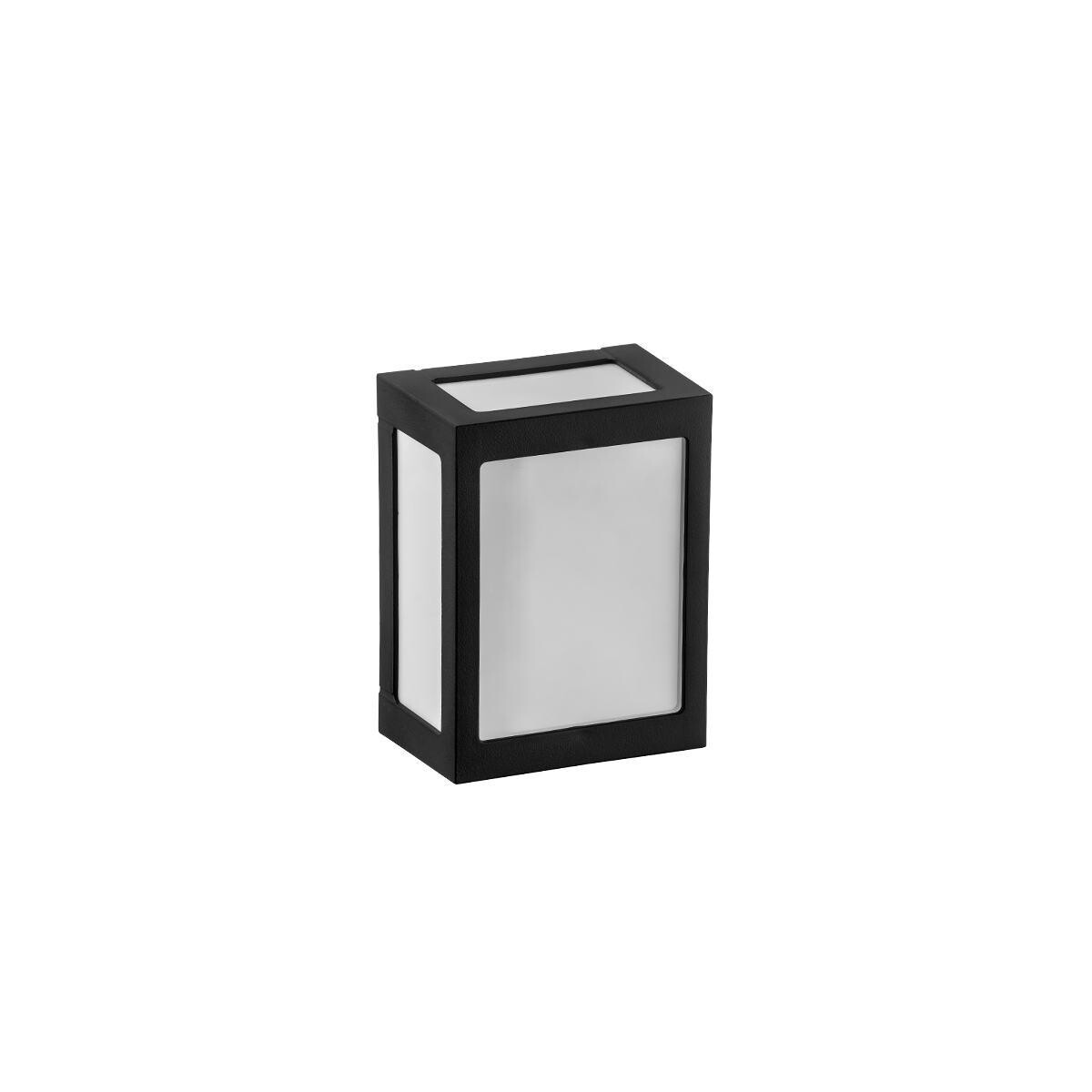 Arandela Injetada Dital Preta 15cm com Abertura - Iluminação Externa