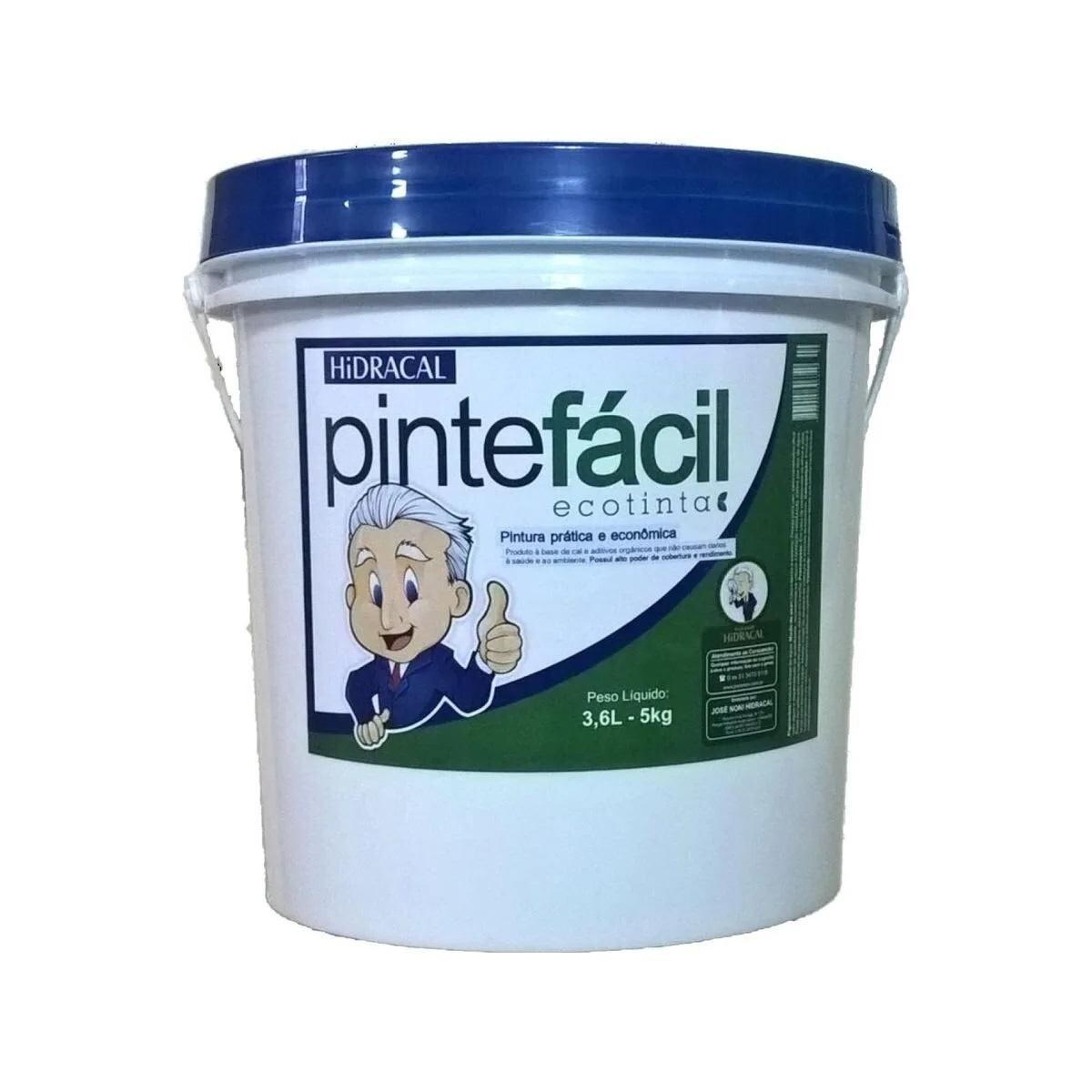 Cal Pintura Pinte Fácil Hidracal 5kg Galão 3,6l
