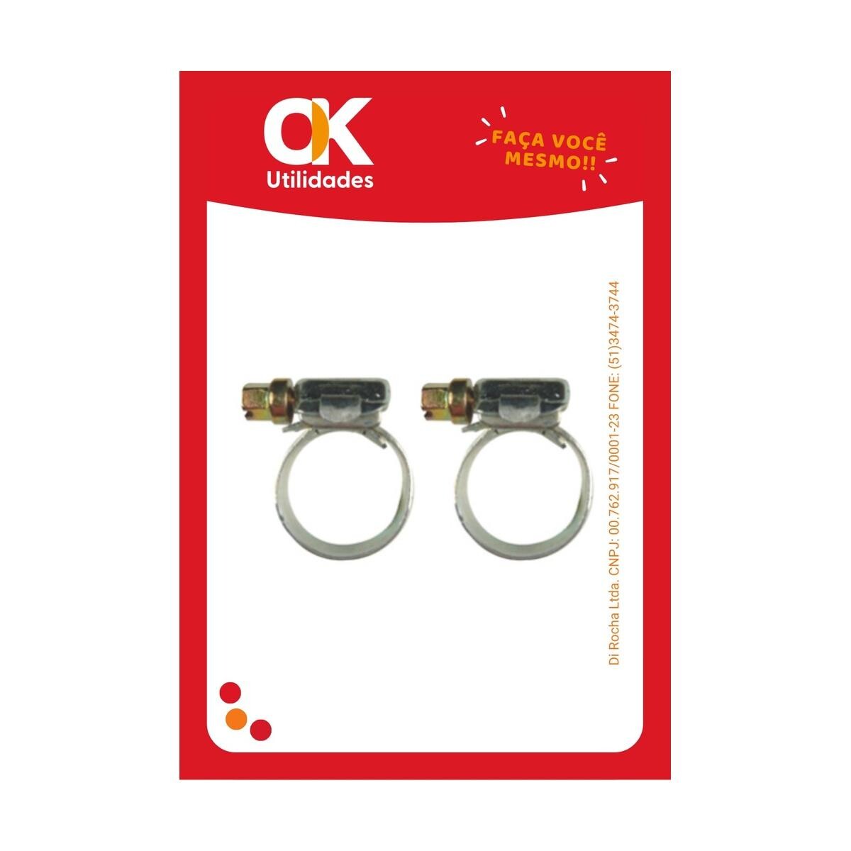 Abraçadeira Rosca Sem Fim 5/8"x3/4" Ok Utilidades Metálica