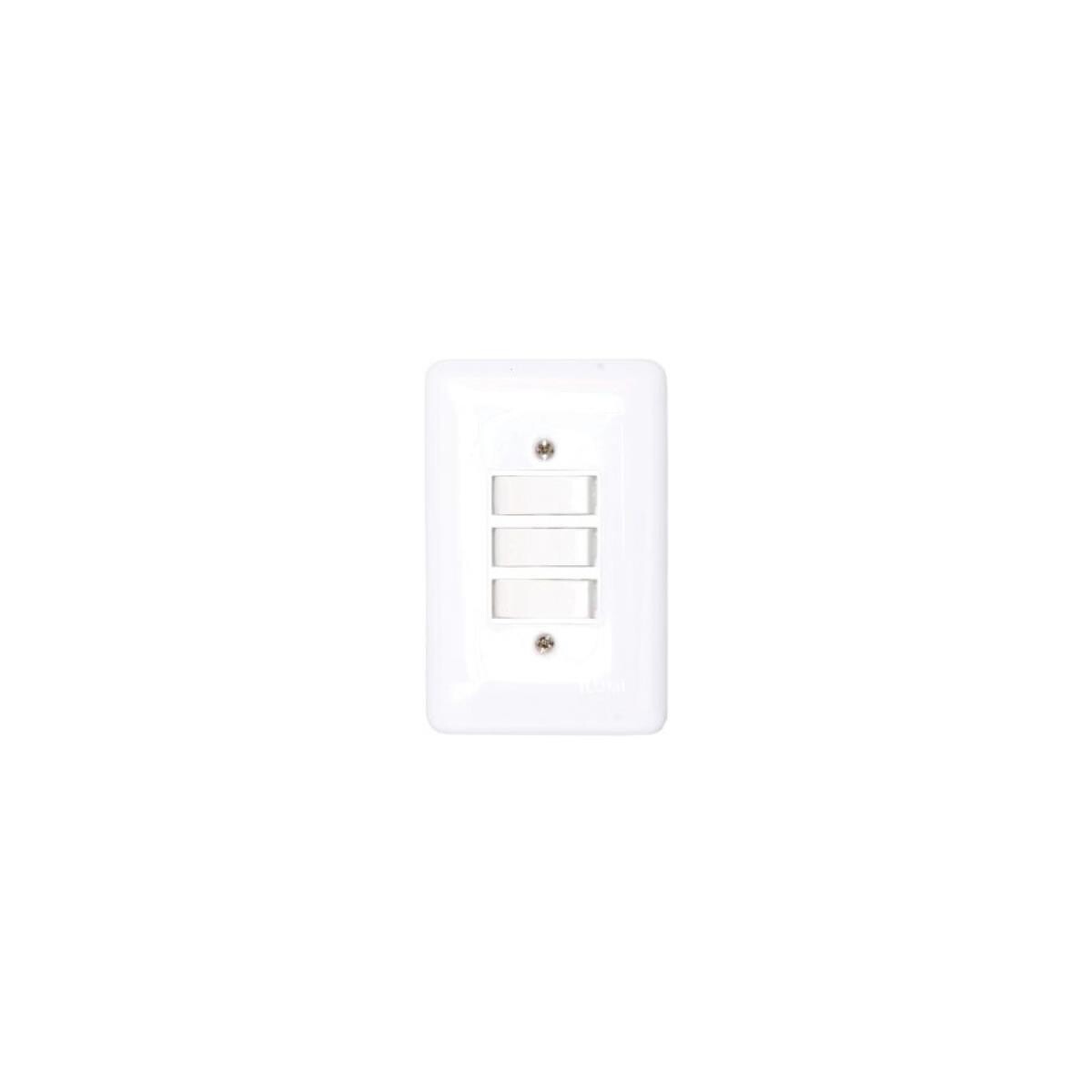 Conjunto 4x2 3 Interruptores Simples Stylus Ilumi (2019) Cor