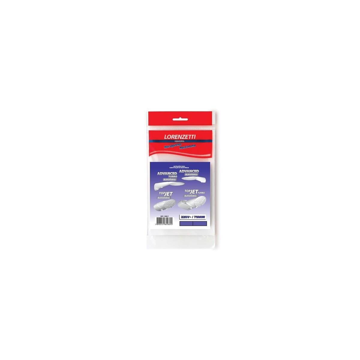 Resistência Chuveiro Lorenzetti 3056-f Advancet Top Jet 7500w