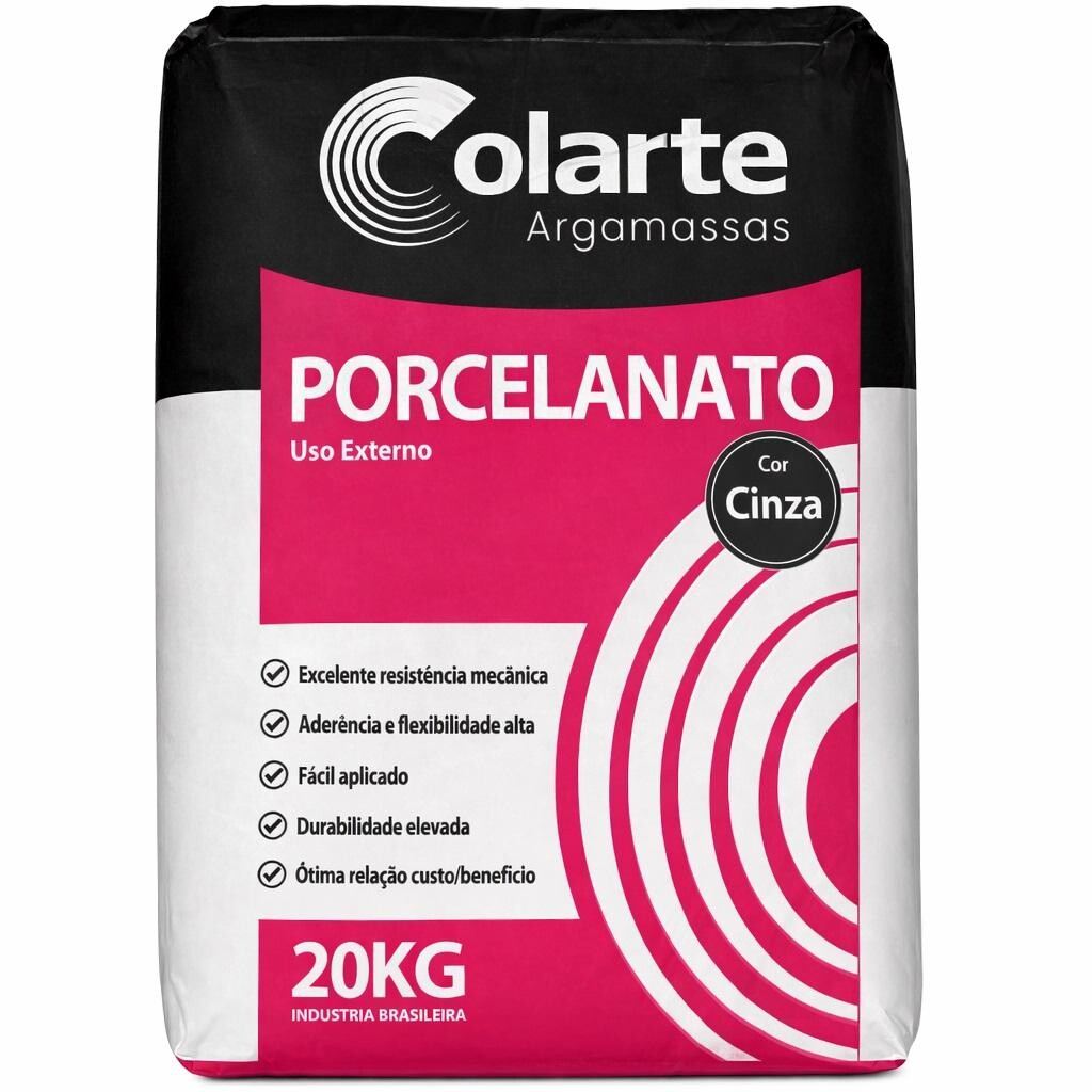 Argamassa Porcelanato Colarte Cinza 20kg | Aciii Int/ext