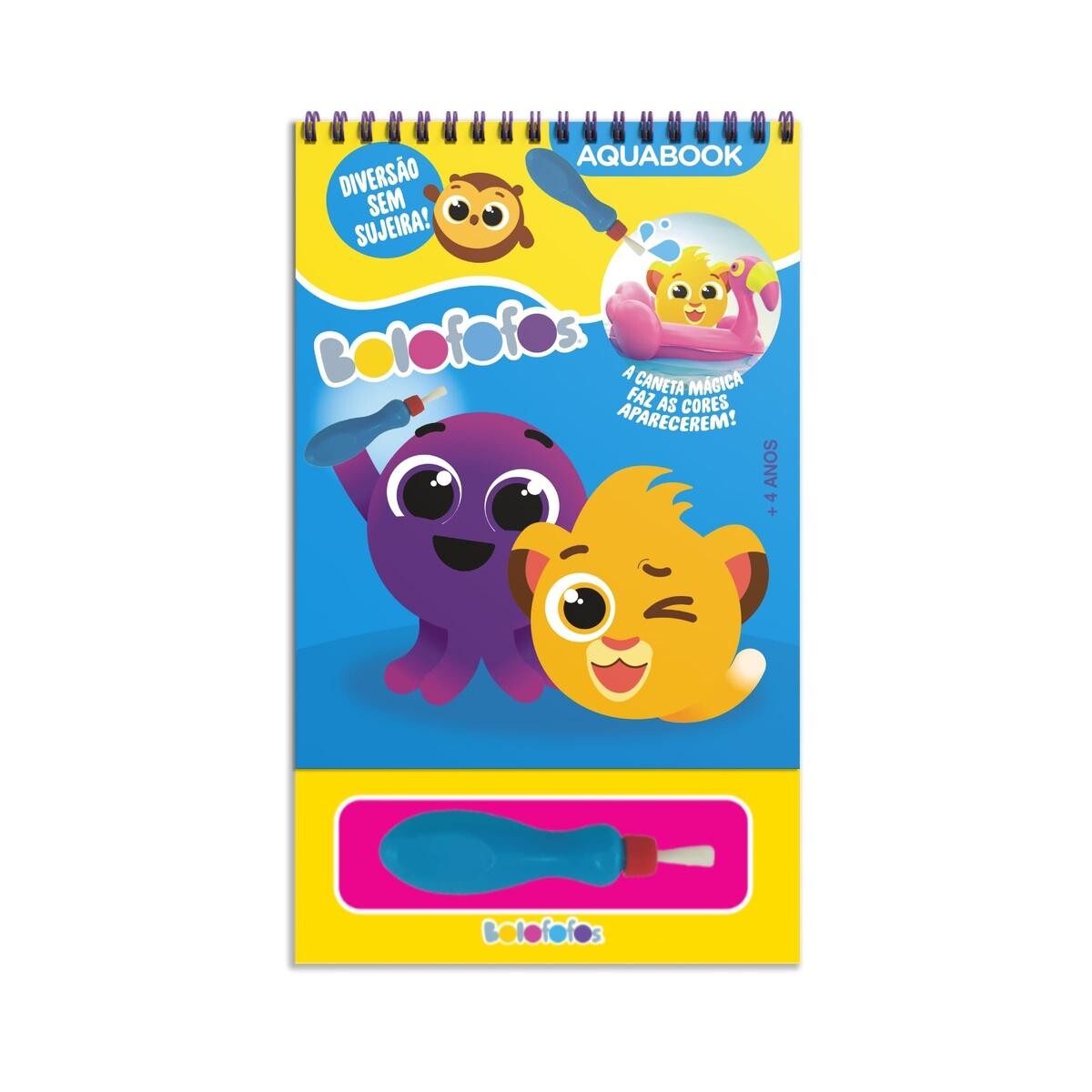 Aquabook Bolofofos Livro Mágico Infantil Reutilizável com água
