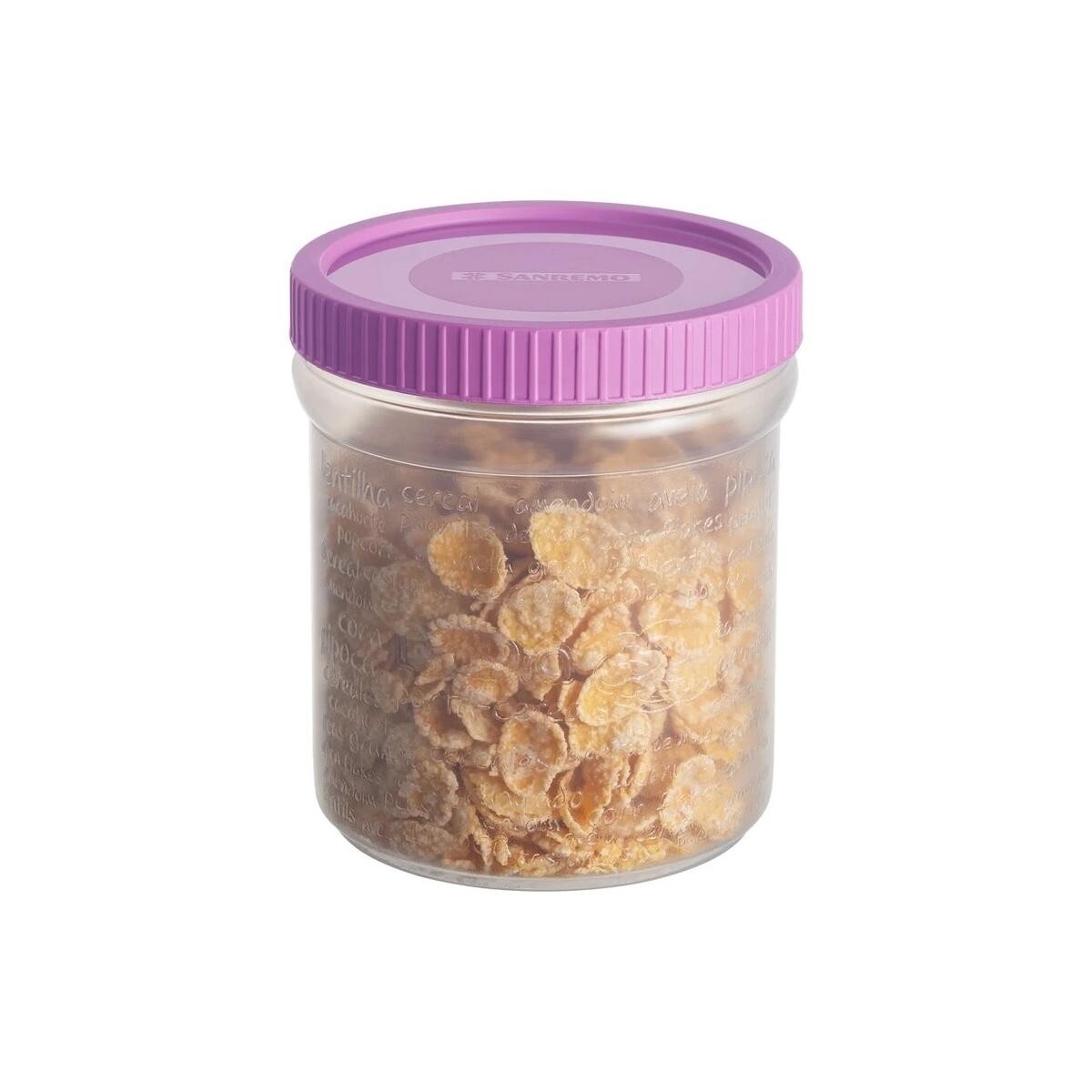 Porta Cereal Sanremo Plástico 800ml para Organização Cozinha