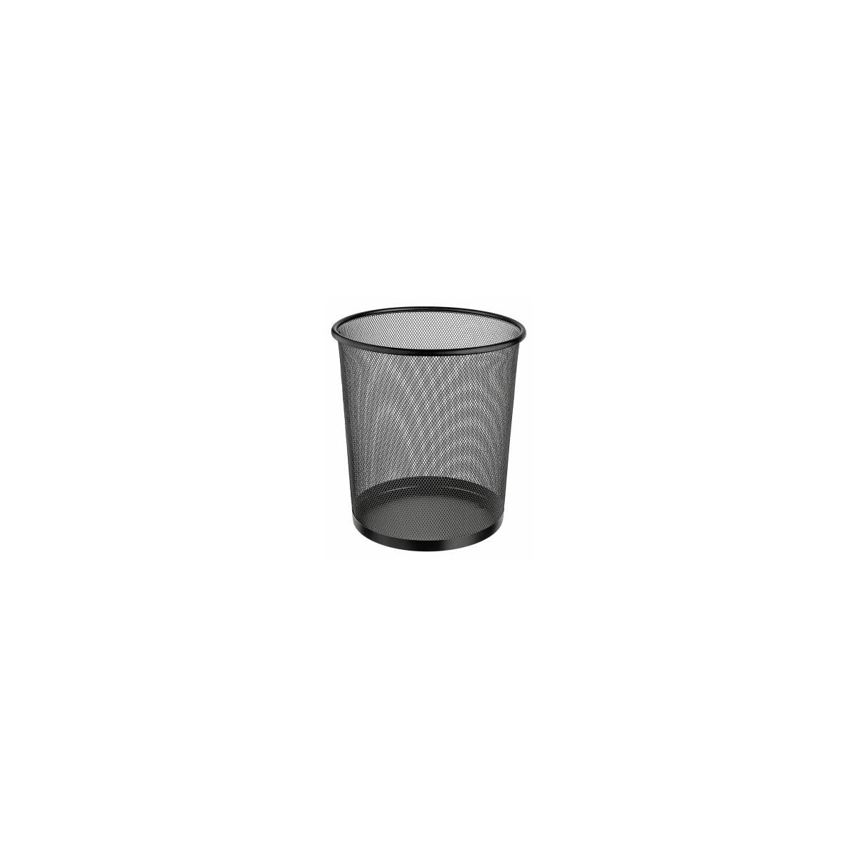 Lixeira de Ferro Office Line Redonda Preta 12,5 Litros