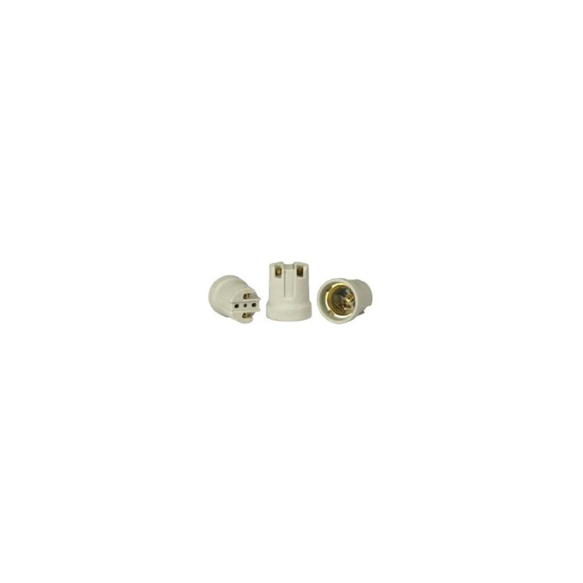Suporte Lâmpada Porcelana Pendente E27 Branco Iluminaforte
