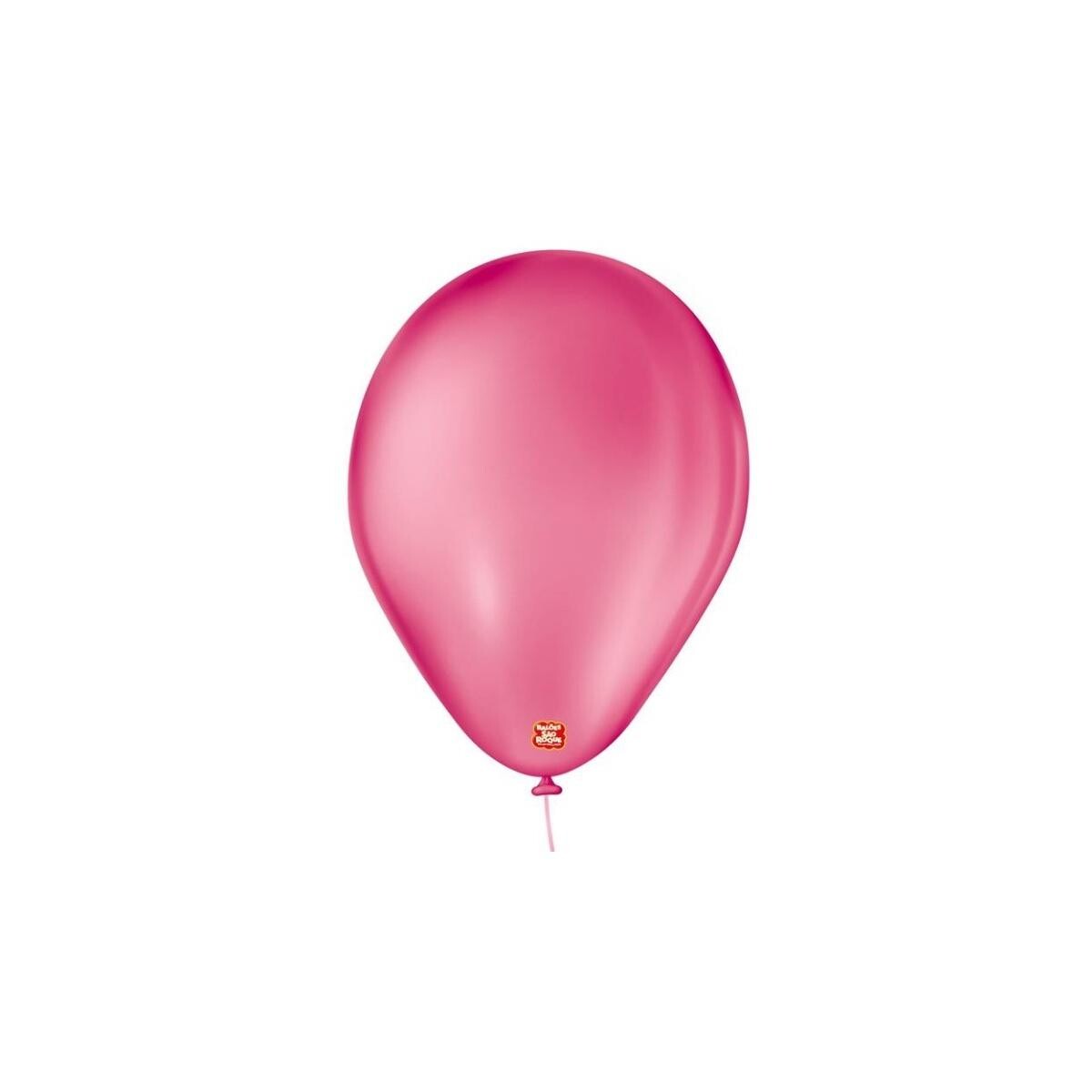 Balão Liso 7 Polegadas Pink São Roque - Pacote com 50 Unidades