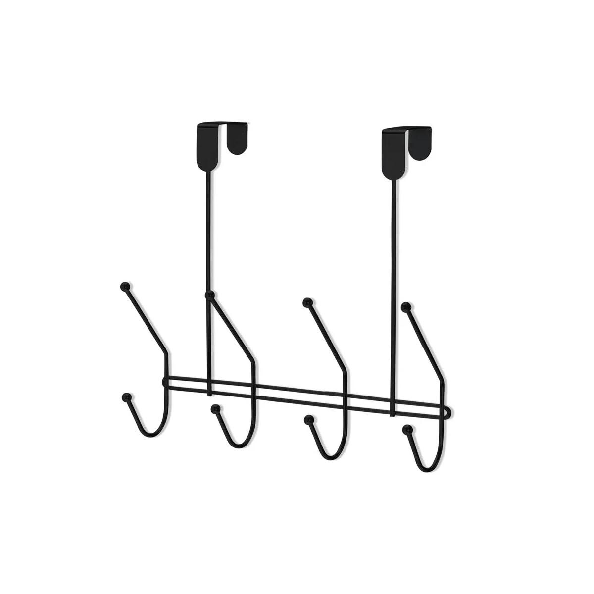 Suporte Eclipse P/porta 4 Ganchos Duplos - Preto