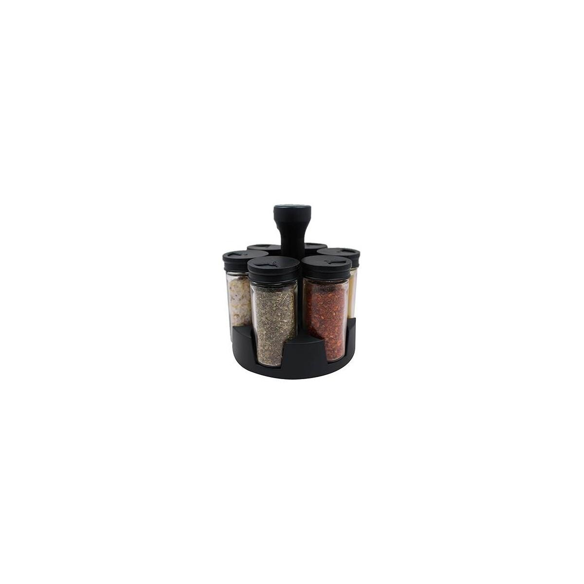 Jogo Porta Condimentos Giratório Essencial 6 Potes 85ml