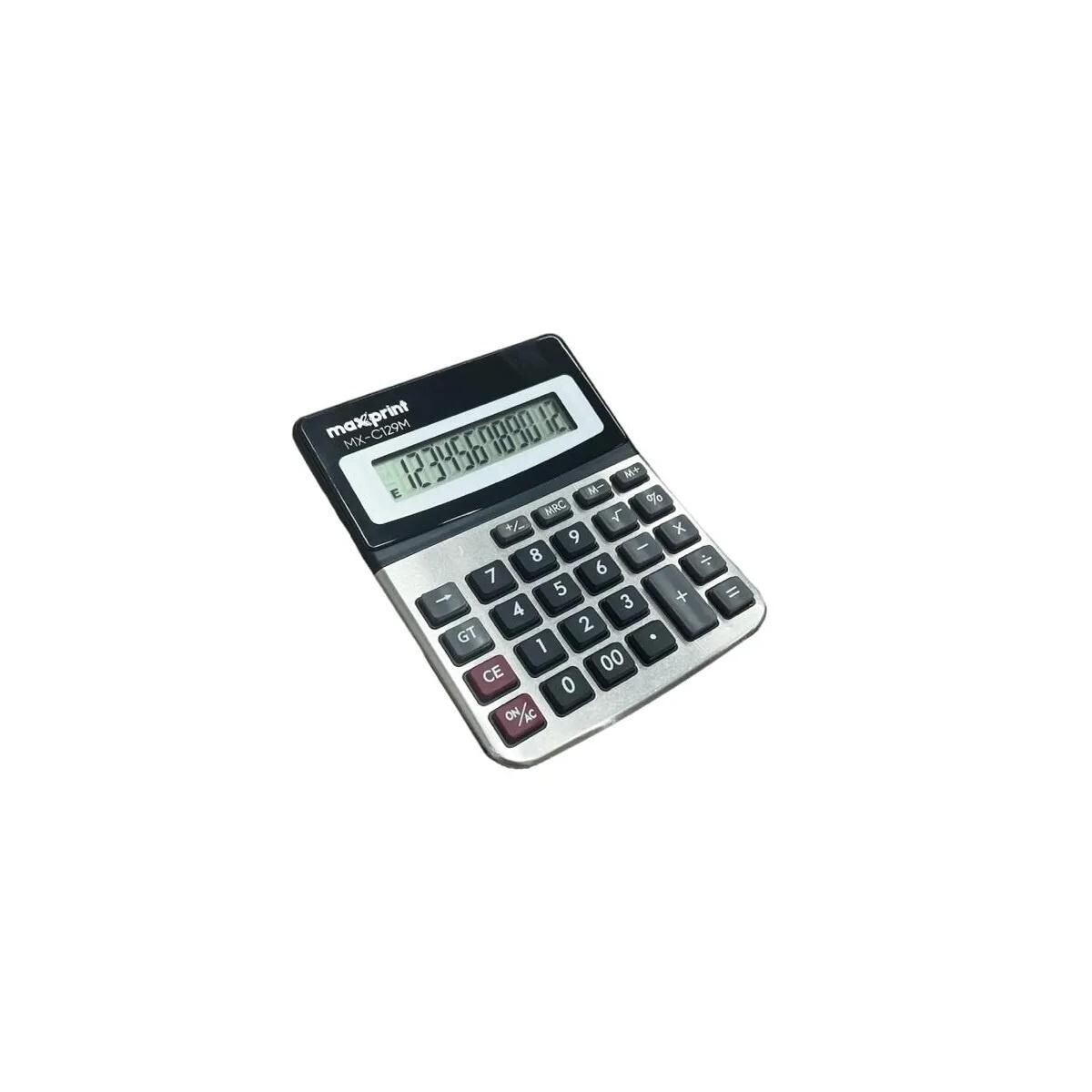 Calculadora de Mesa Maxprint 12 Dígitos Preta - Durabilidade e Precisão