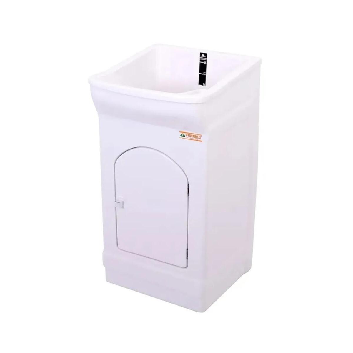 Tanque Fibra 25lt Fiberblu Branco para Lavanderia