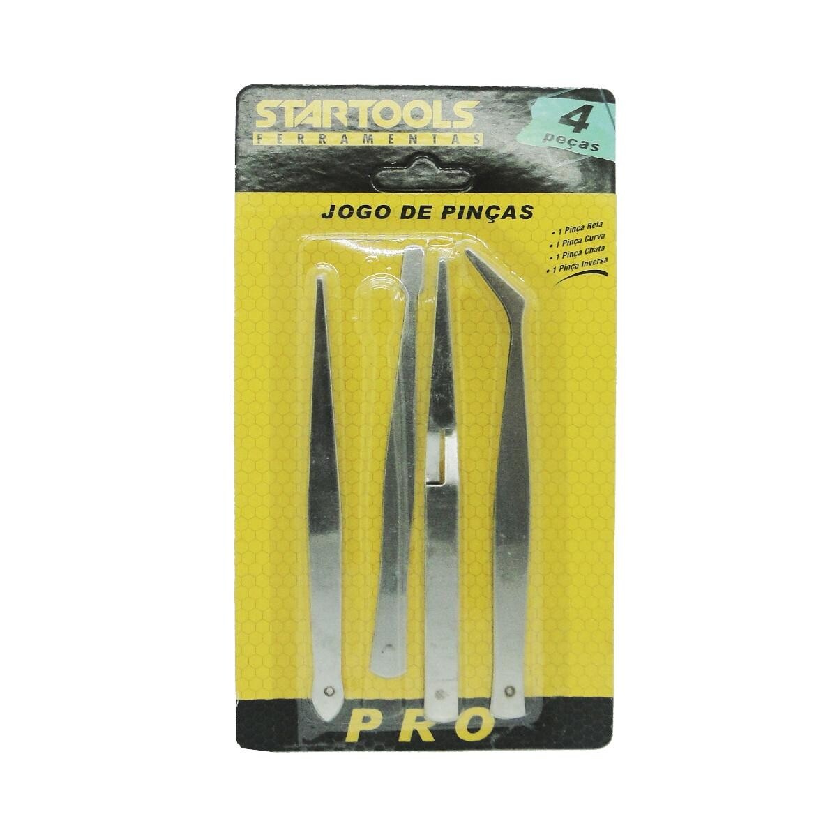 Kit 4 Pinças Startools Profissional - Ferramenta Manual Essencial