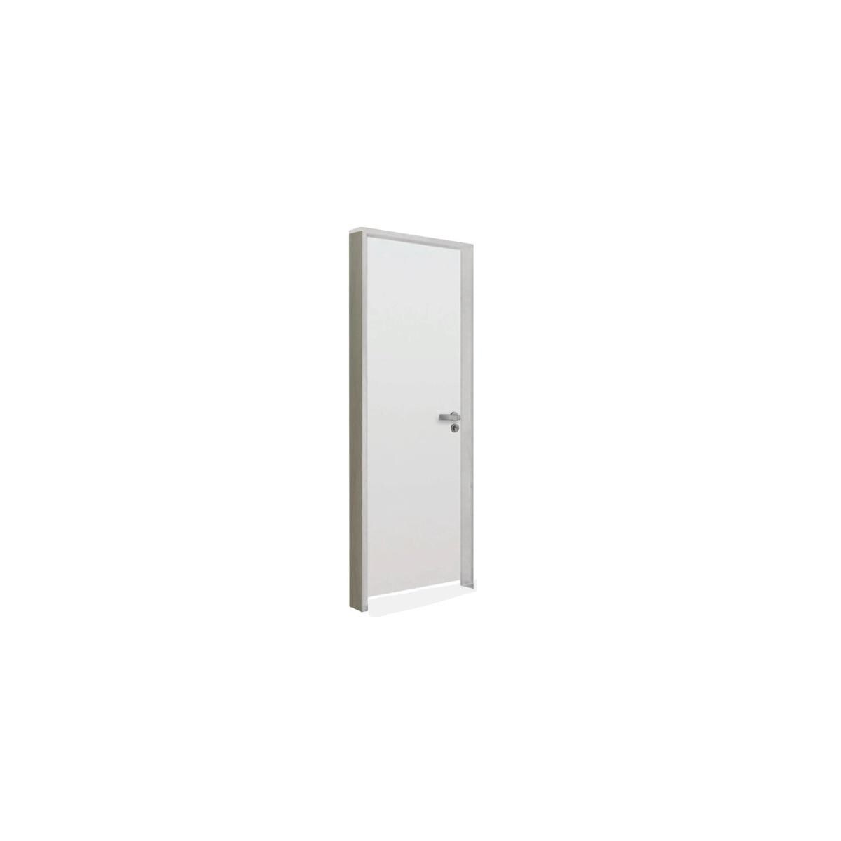 Kit Porta Interna Lisa Branca Mgm Marco Regulável 12-16 215x84cm Esquerda