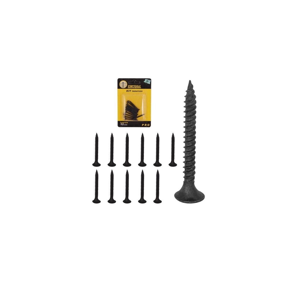 Kit Parafuso Chipboard Cabeça Chata Startools 35mm - 12 Peças