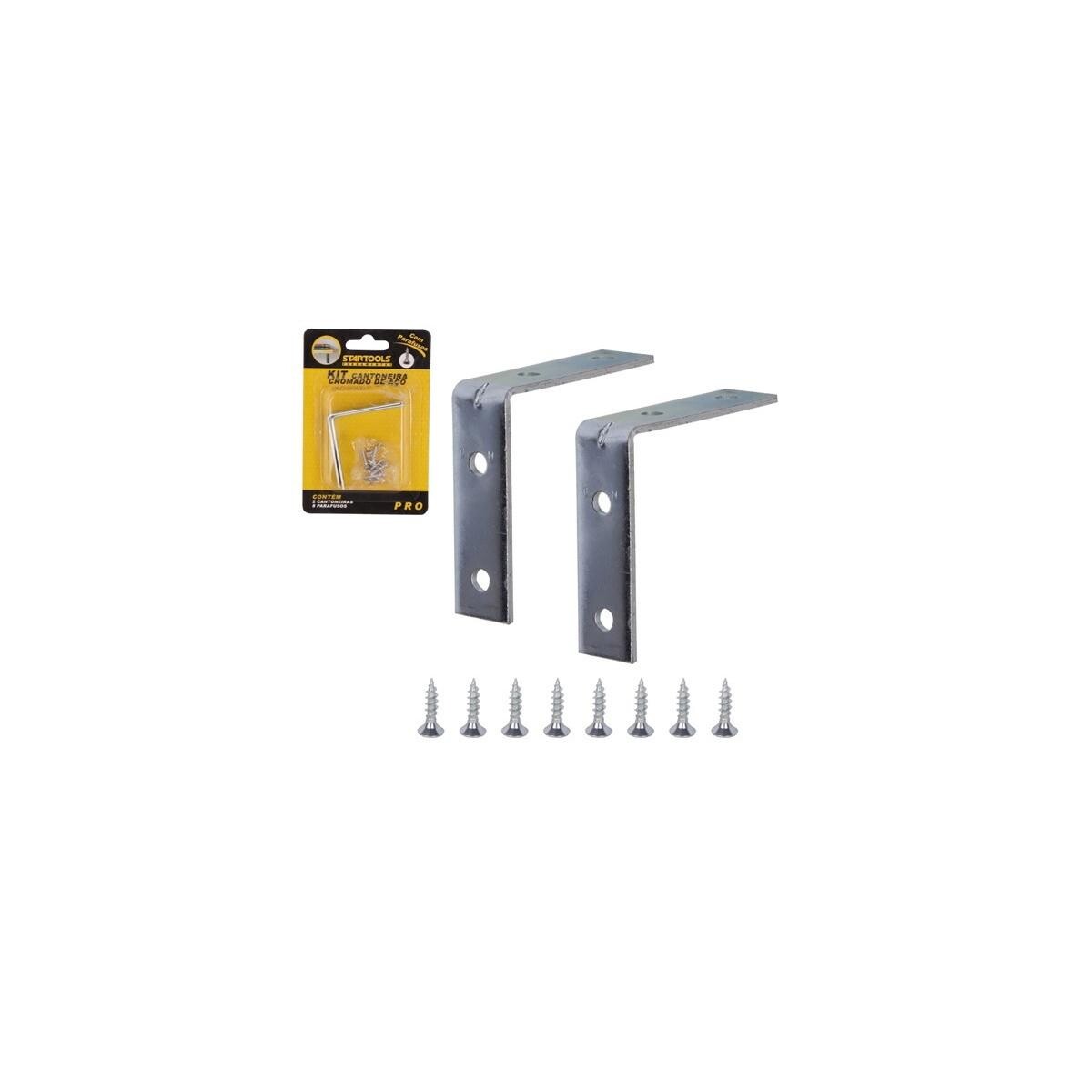 Kit Cantoneira Simples com Parafusos Starttools - Fácil Instalação