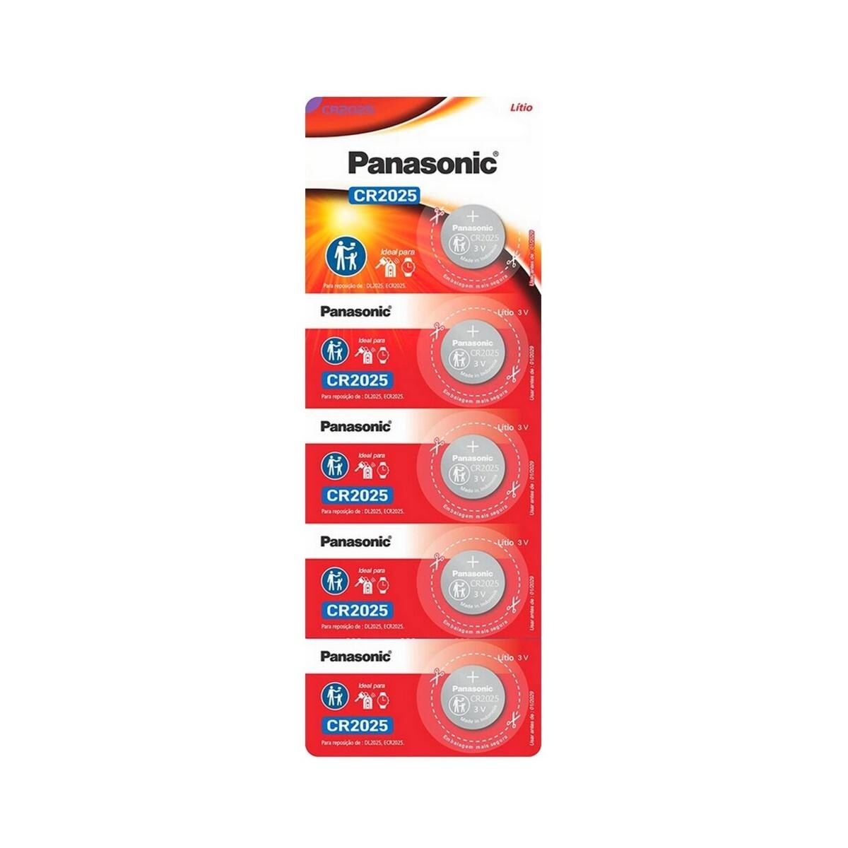 Bateria Botão Lithium Panasonic Cr2025 3v - 1 Unidade
