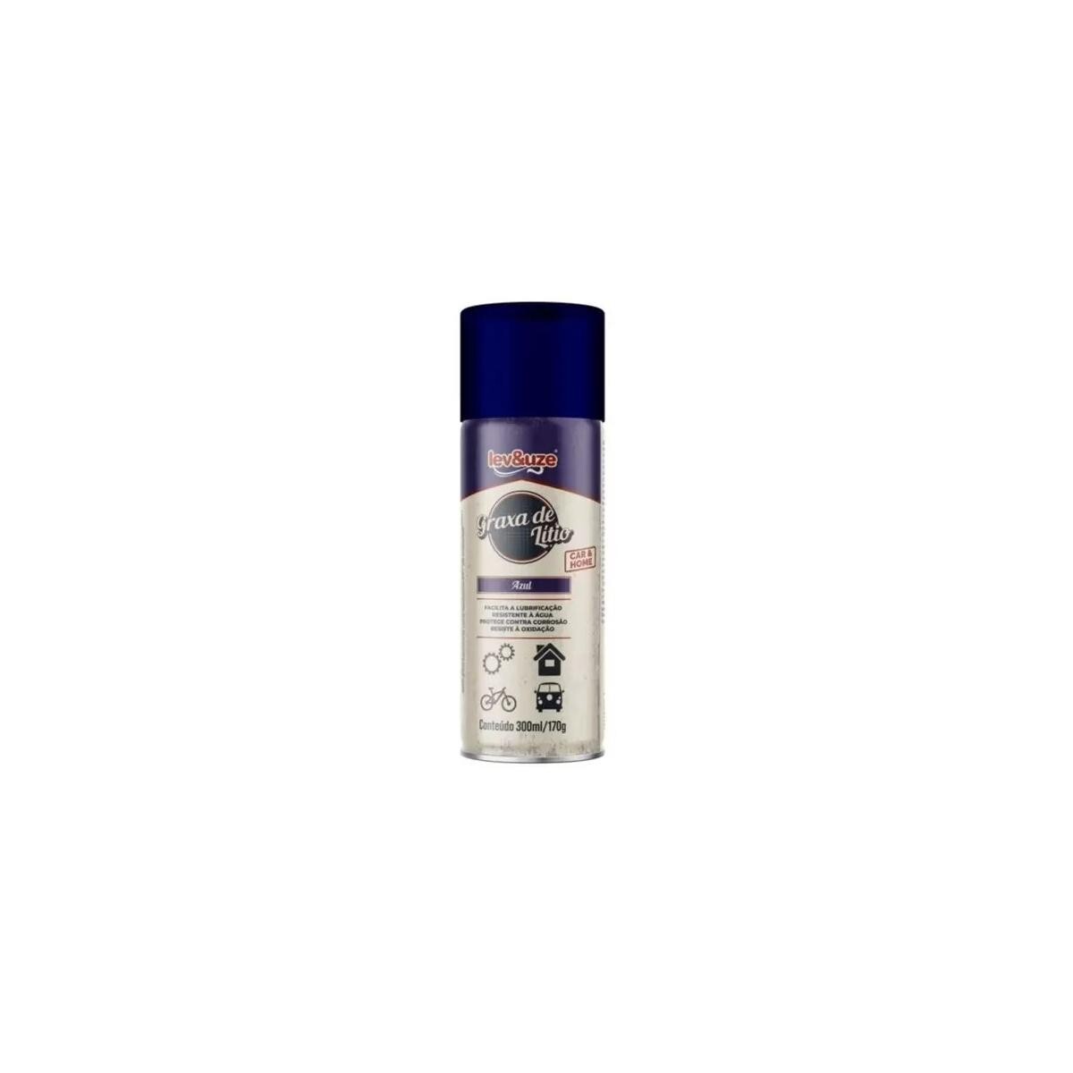 Graxa de Lítio Azul Spray 300ml Leve&uze | Lubrificante Alta Performance