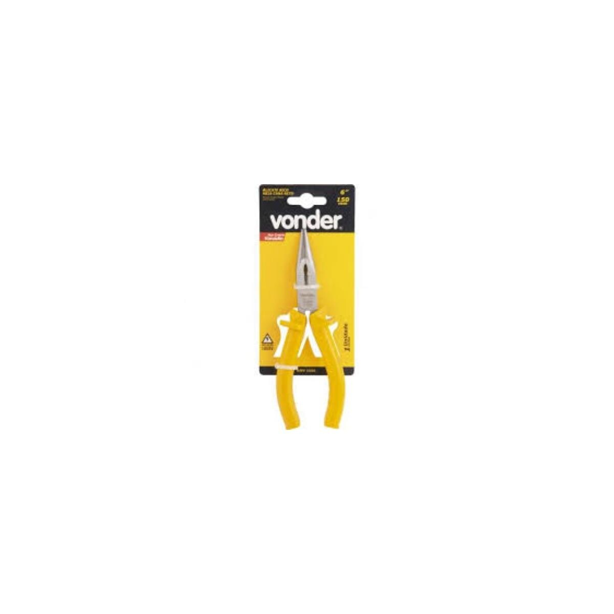 Alicate Bico Meia Cana 6" Reto Isolado 1000v Vonder