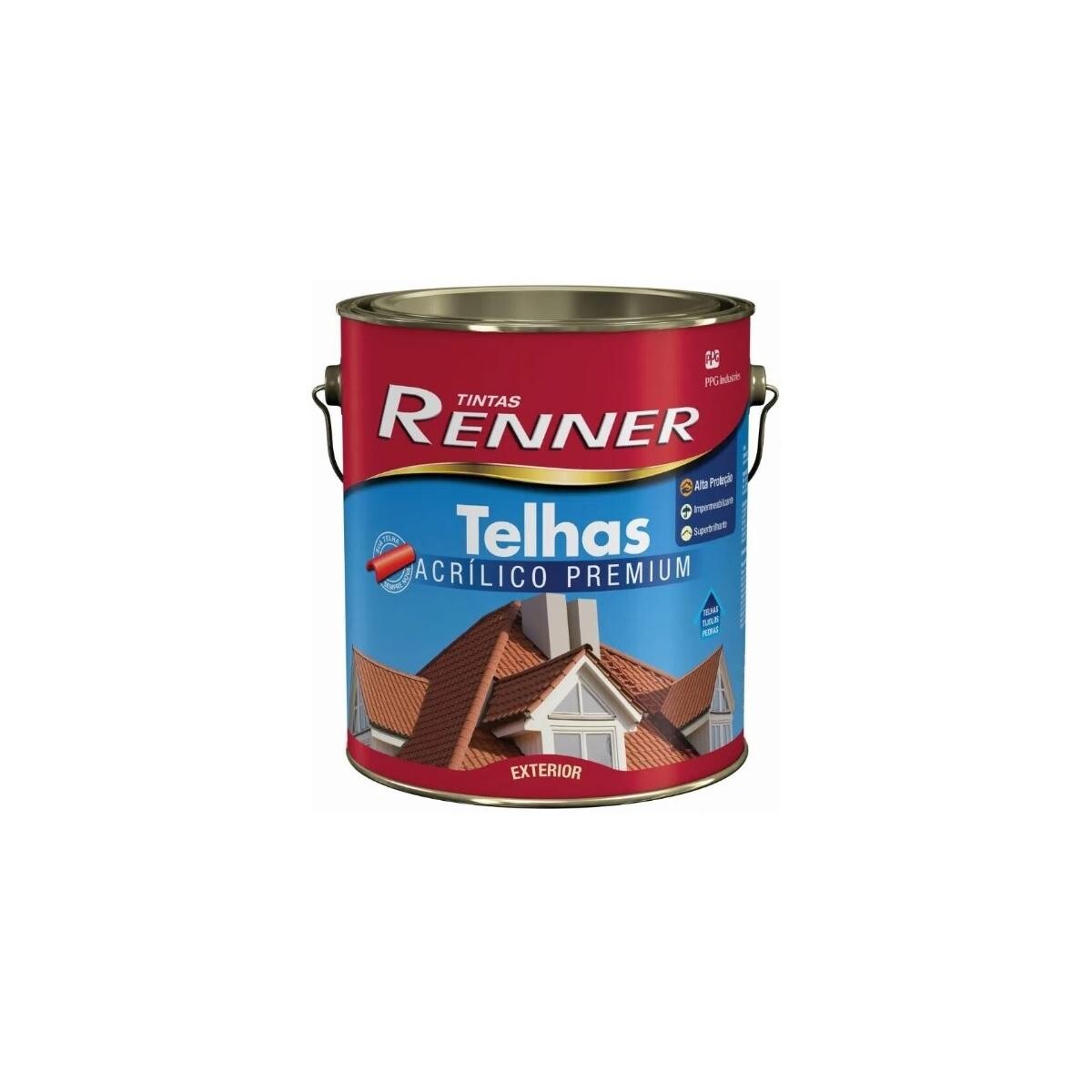 Tinta Telha Brilhante Renner Cerâmica ônix 3,6l - Alta Durabilidade
