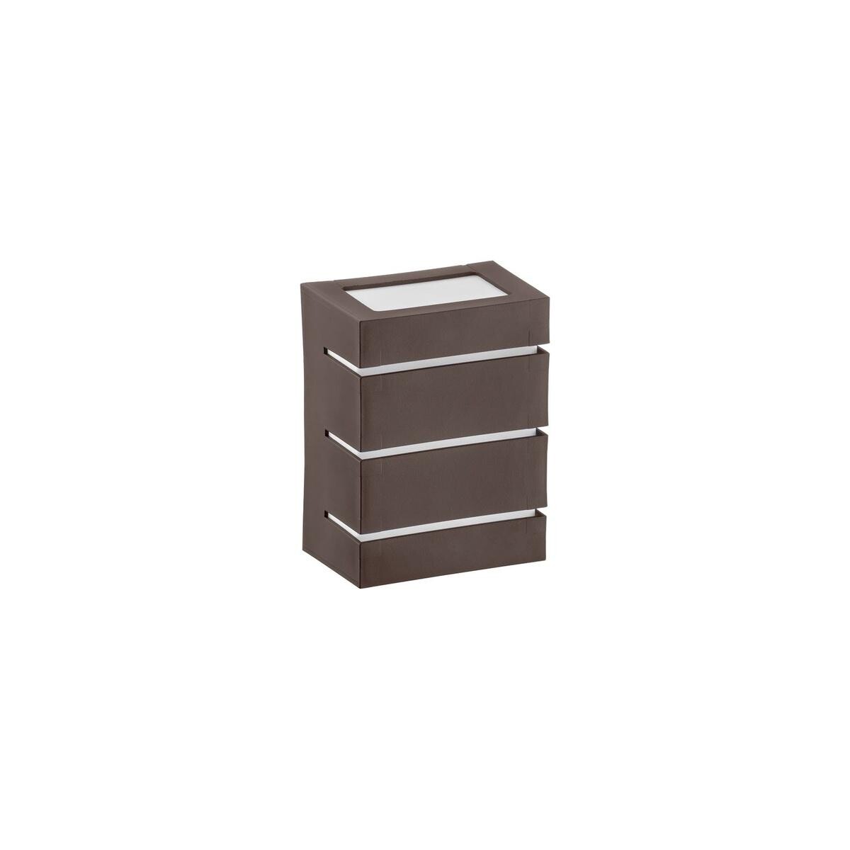 Arandela Injetada Dital Horizontal Marrom 15cm