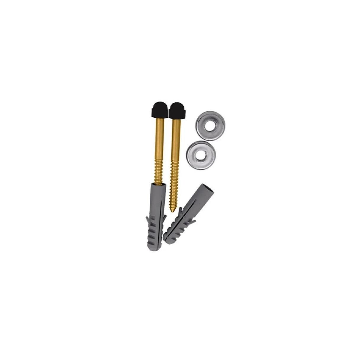 Parafuso com Bucha 10 Latonado 7cm Semi Luxo Rainha - 2 Unidades