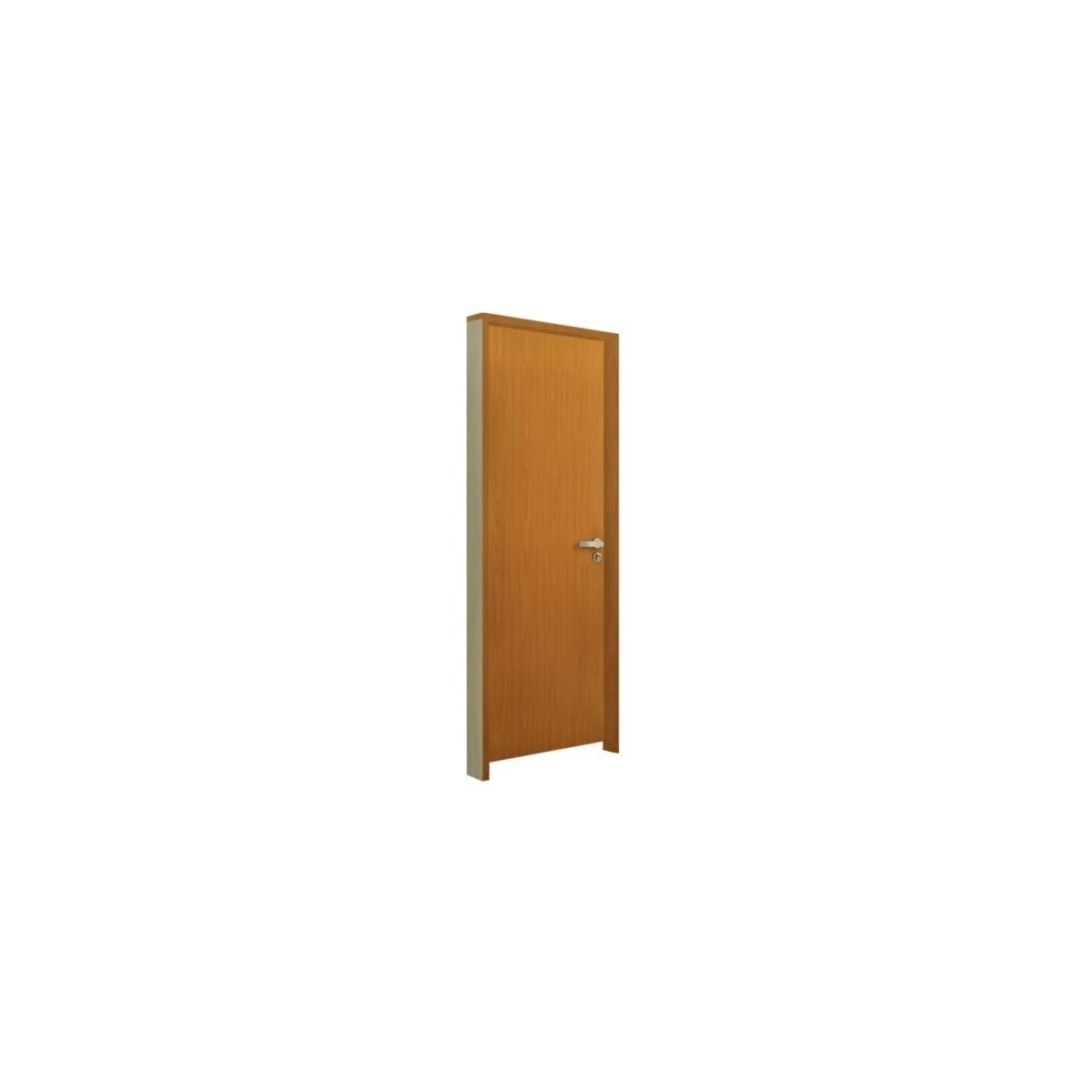 Kit Porta de Madeira Lisa 215x94cm com Batente de Mdf Ultra