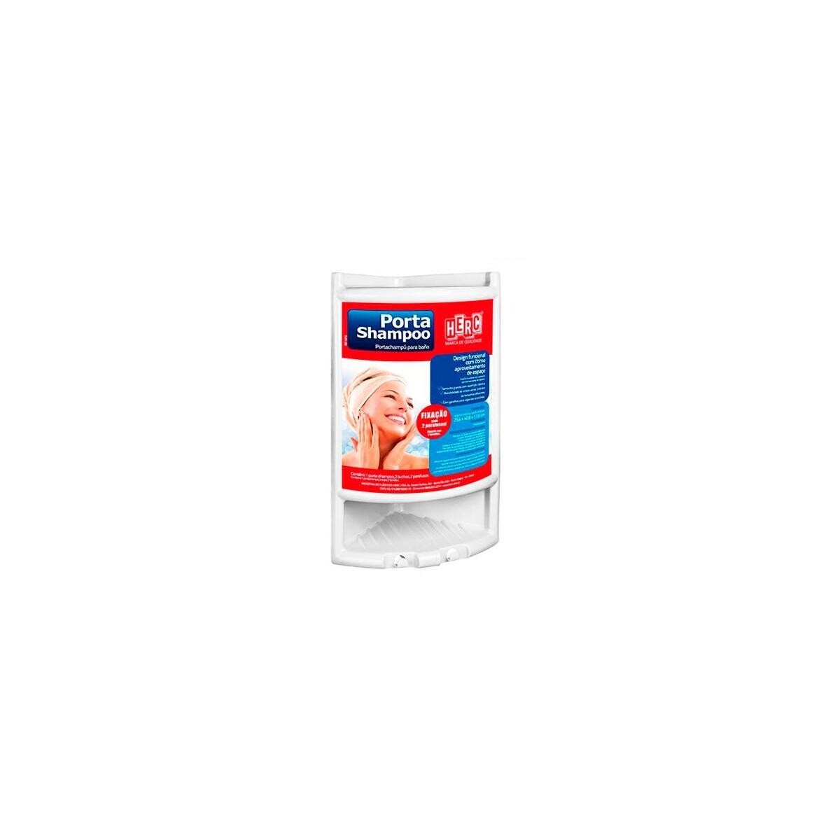 Porta Shampoo Branco para Banheiro Herc - Robustez e Praticidade