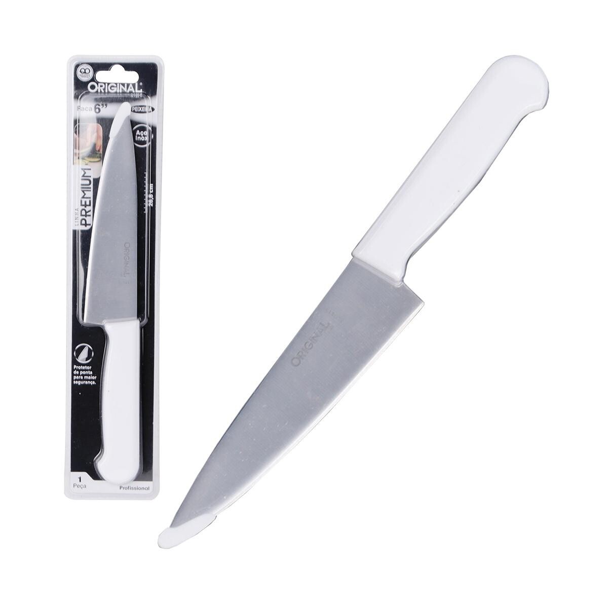 Faca Peixeira Corte Nobre 6 Polegadas Aço Inox Profissional
