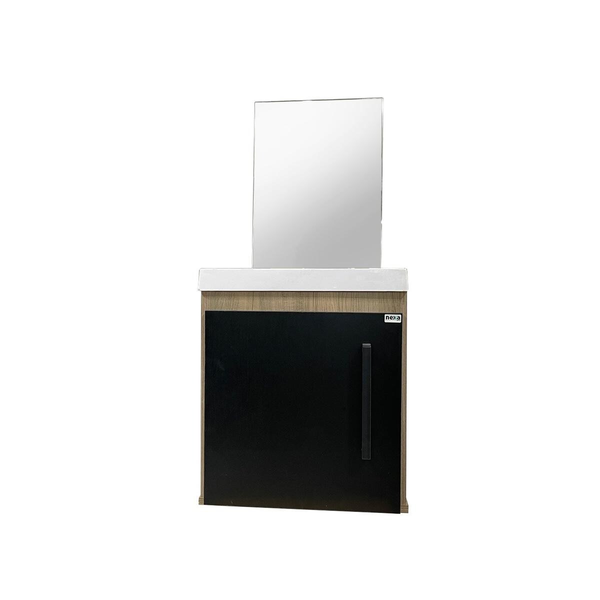 Balcão para Banheiro 40cm Nexa Madri 400 Aveiro/preto com Cuba