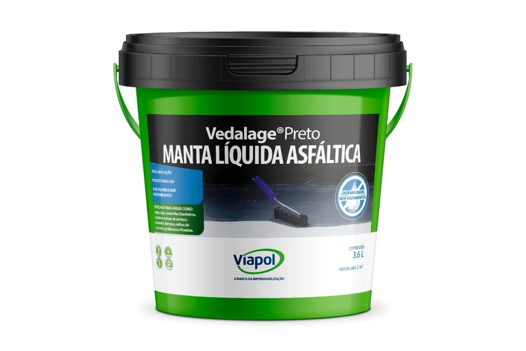 Manta Líquida Asfáltica Vedalage Preta 3,6 Litros