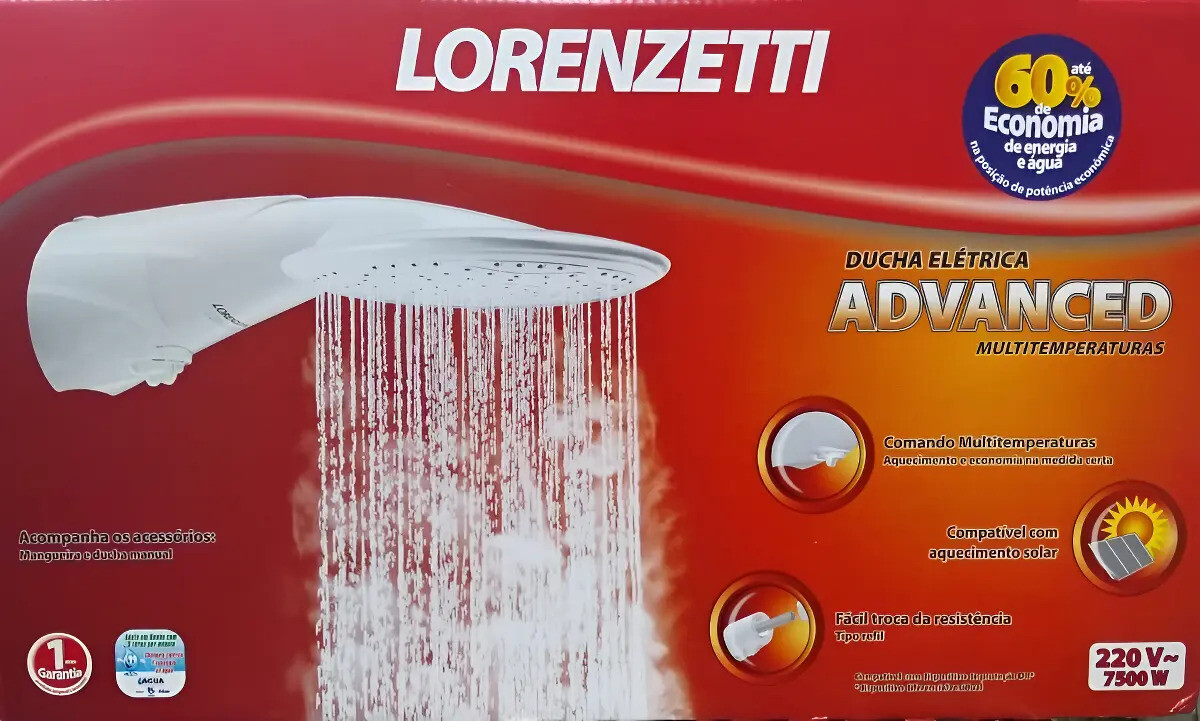 Ducha Advanced Multitemperaturas 127 Volts - Lorenzetti