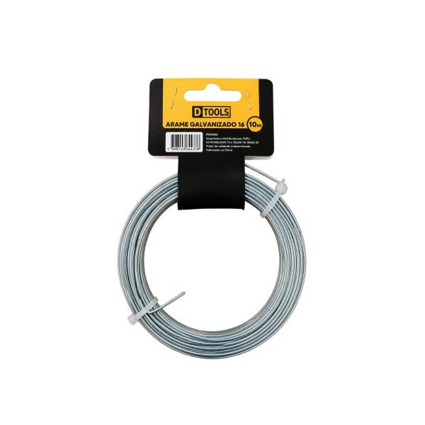 Arame Galvanizado 16 Cartela com 10 Metros - Dtools