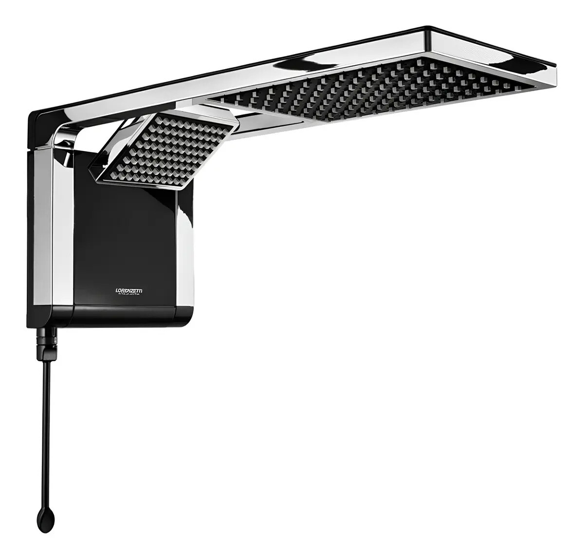 Ducha Acqua Duo Preta/Cromada 220 Volts - 7800 Watts - Lorenzetti