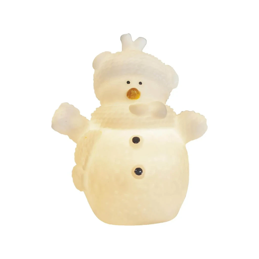 Enfeite Natalino Floquinho Boneco de Neve Led Pilha .