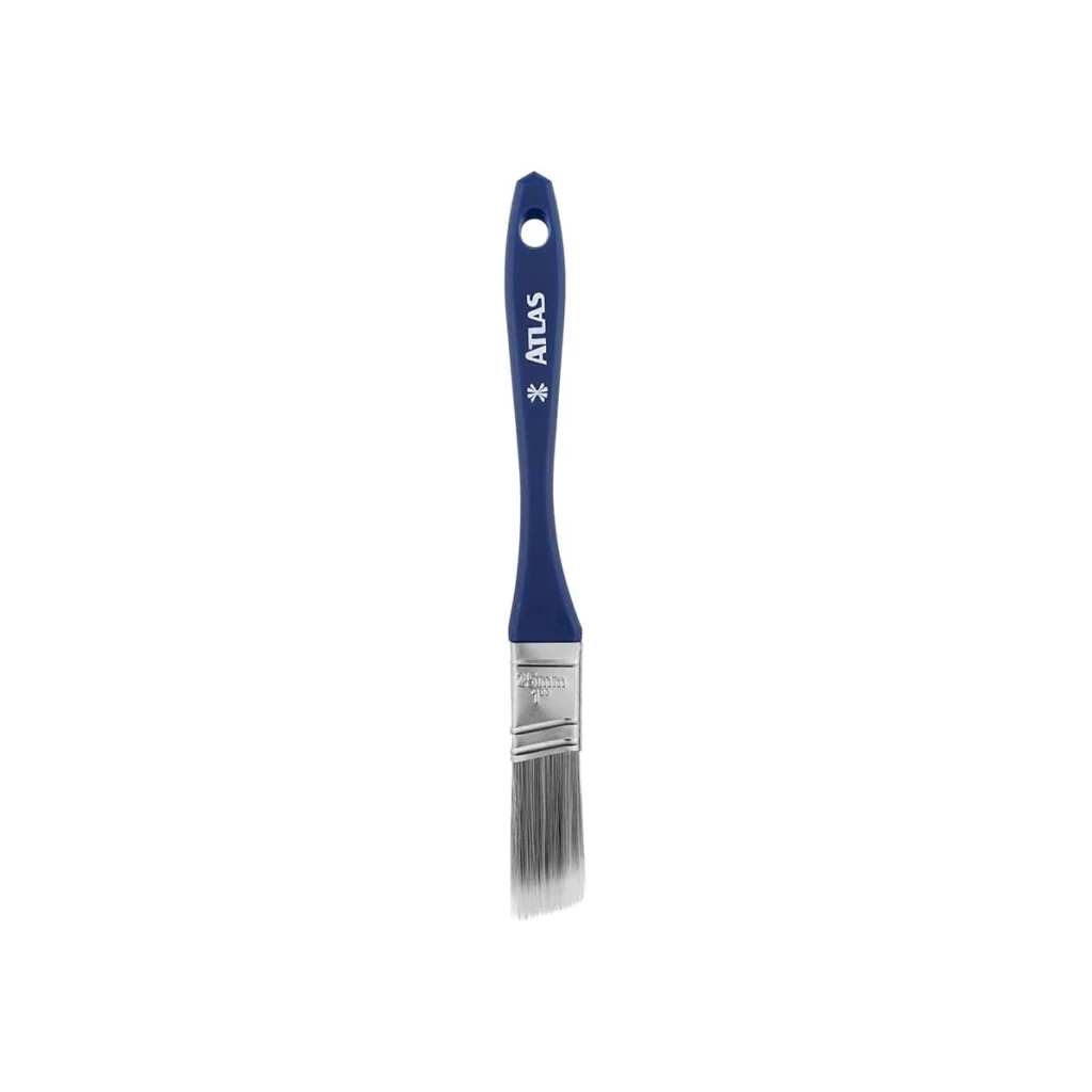 Trincha Plumatek para Pintura Angular, Tamanho 1", Cor Azul, Atlas.