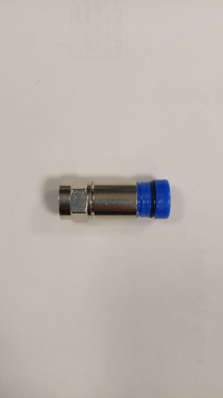 Conector P/ Cabo Coaxial Compressao Rg6u Interneed (un) Furo Maior