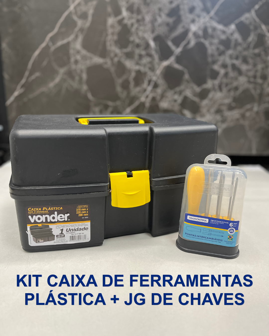 Kit Cx Fer Plastica Vonder + Jg Chaves de Fenda/phillips