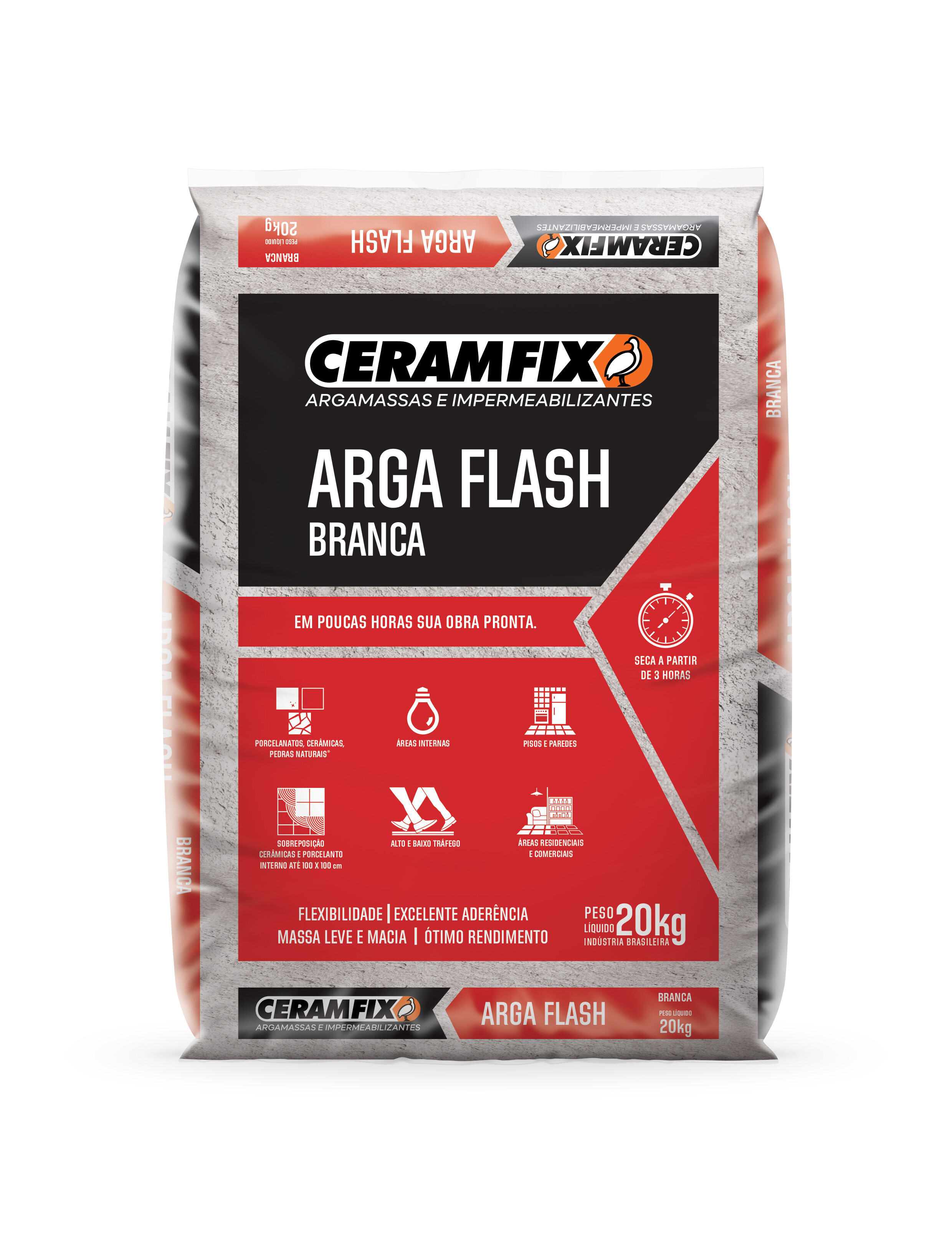 Argamassa Ceramfix Piso S/ Piso Flash Branca 20kg