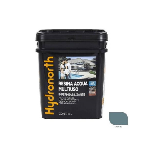 Impermeabilizante Telhados e Lajes Cinza18l Hydronorth