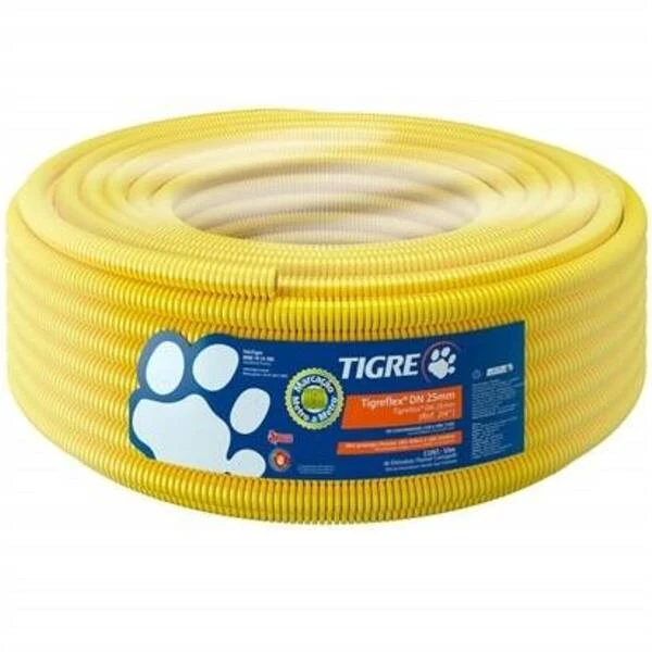 Eletroduto Corrugado Tigreflex Amarelo 32mm