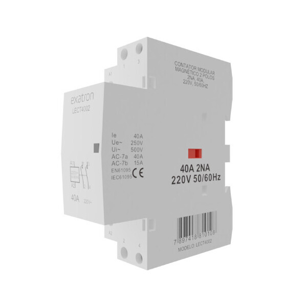 Contator Modular Magnetico Exatron 2p-2na-40a-220v (s.e)