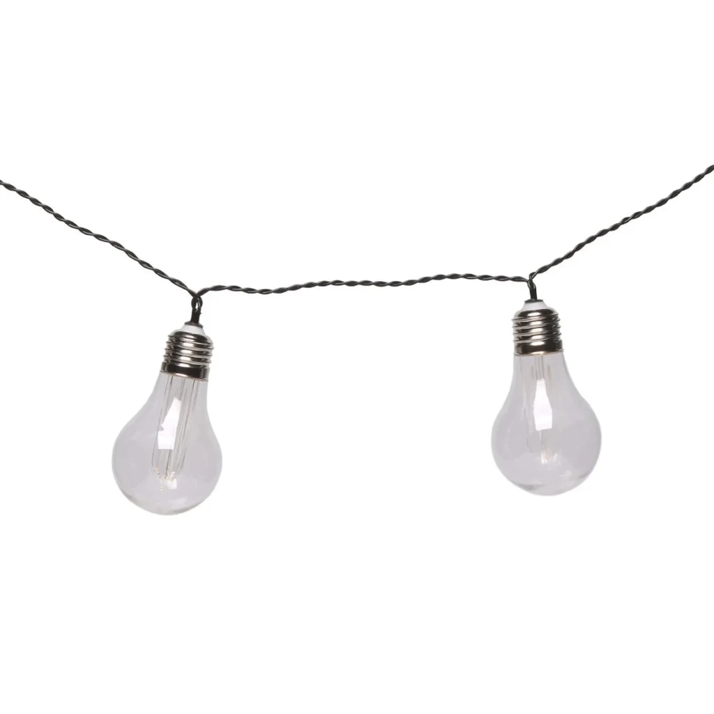 Cordão Luminoso Led 10 Lâmpadas Bulbo 100-240v 3000k