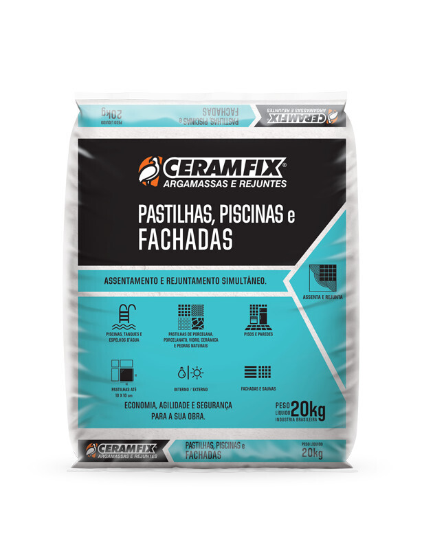 Argamassa Ceramfix Pastilhas, Piscinas e Fachadas Branca 20kg (s.e)