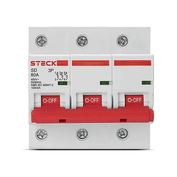 Disjuntor Din Steck 10ka Trif C 100a Sdd3c100