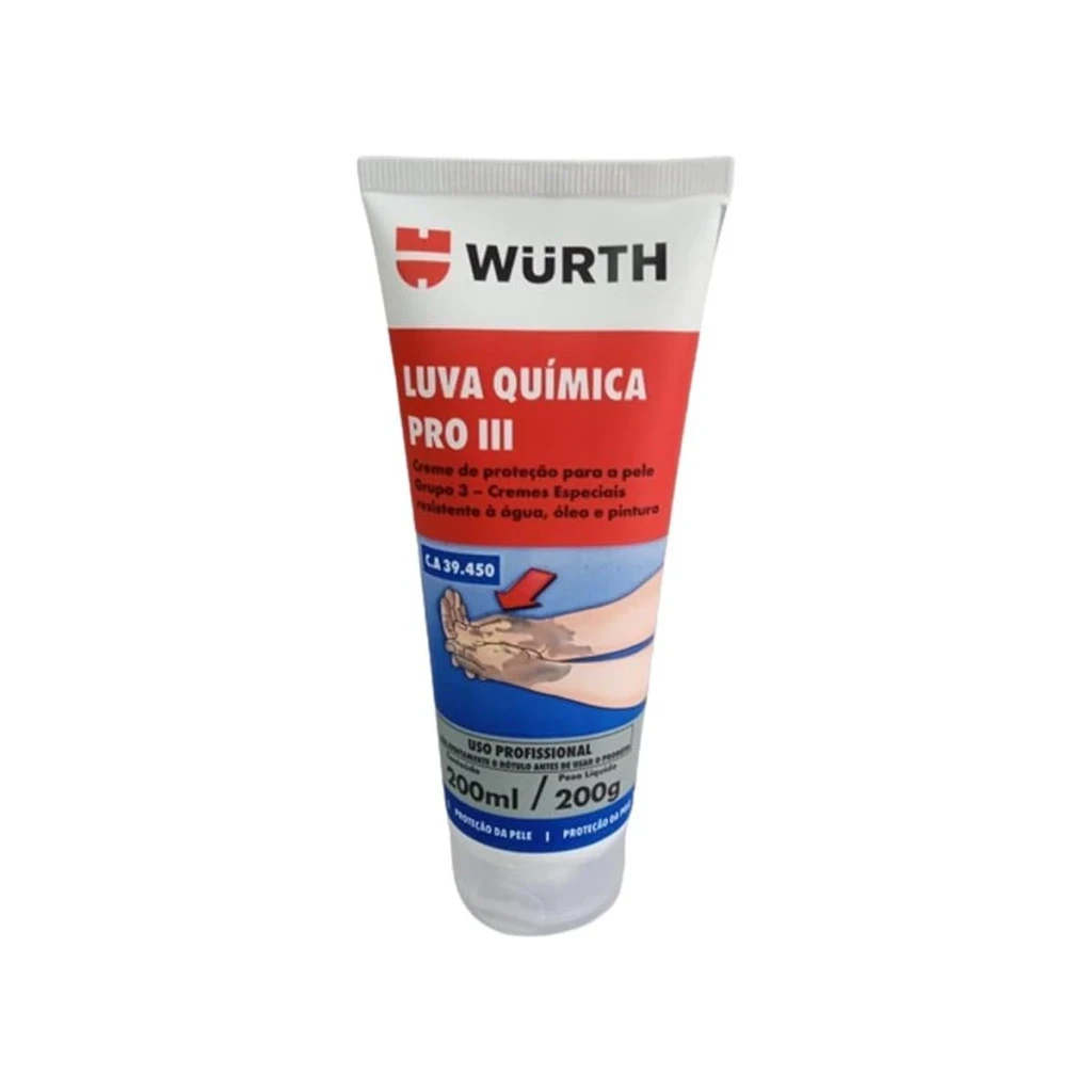 Luva Quimica Pro 3 200g Wurth