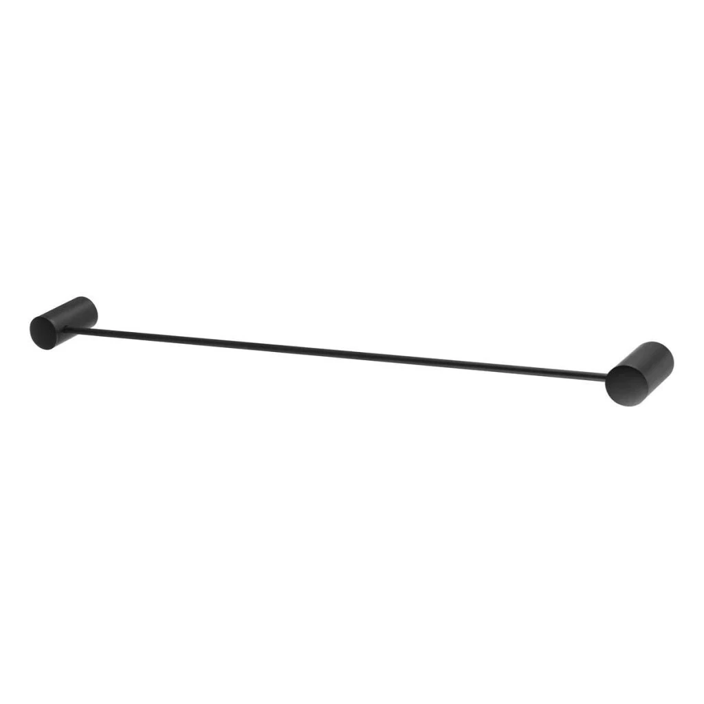 Porta Toalha Linear Atria Preto Matt Meber