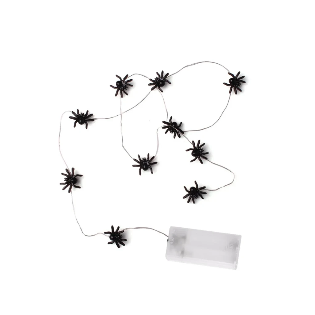 Cordão Halloween Taschibra Led 10 Aranhas 2xaa .