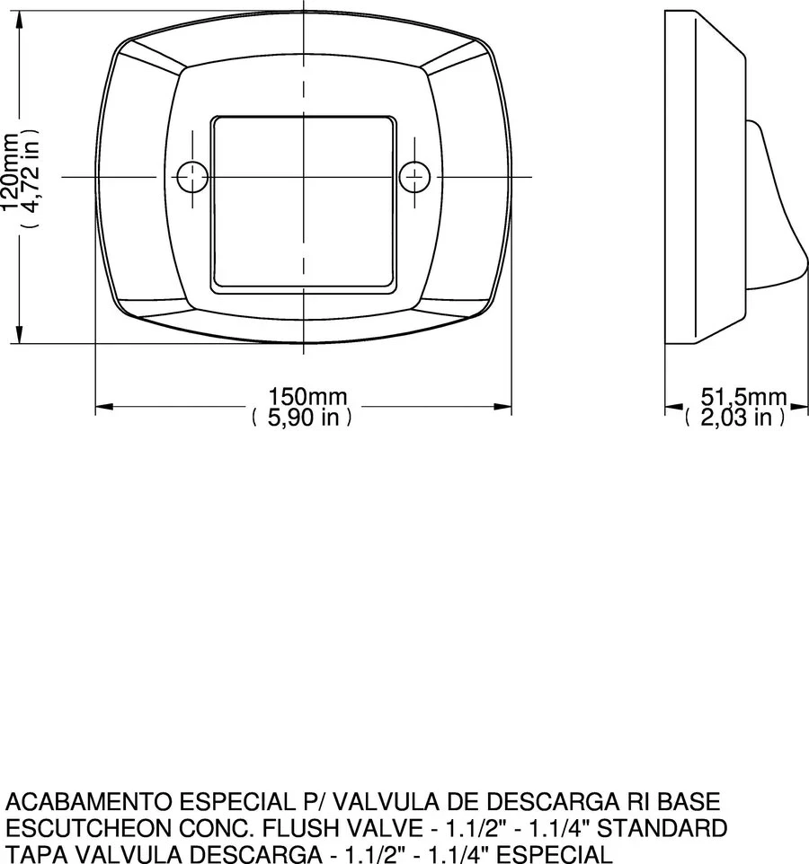 Acabamento P/valv Cz Perola Especial Doc