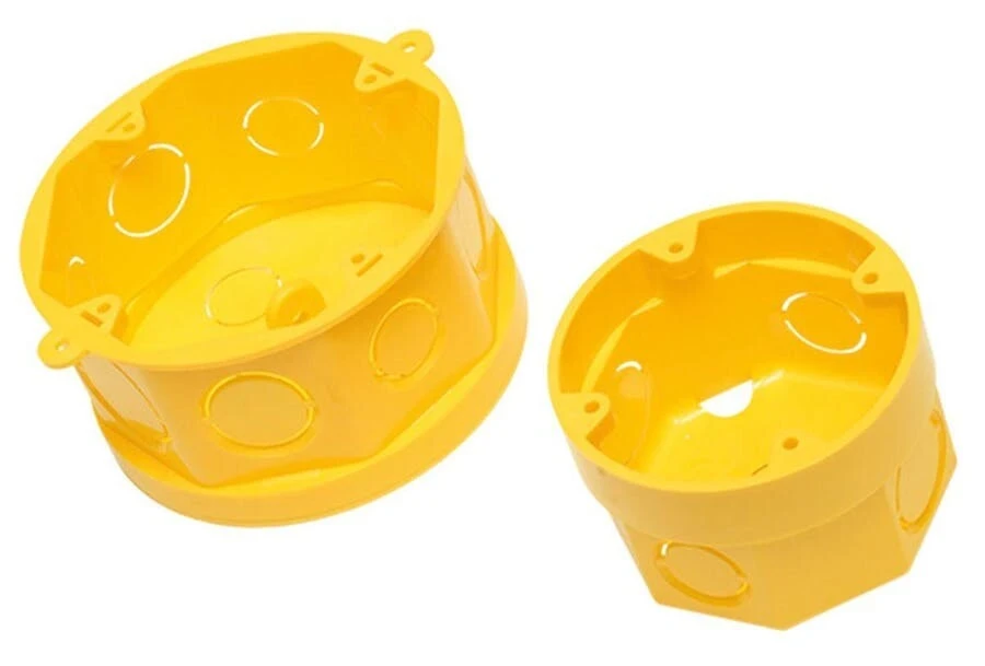 Caixa de Luz Octogonal Amarelo 4 X 4 - Amanco